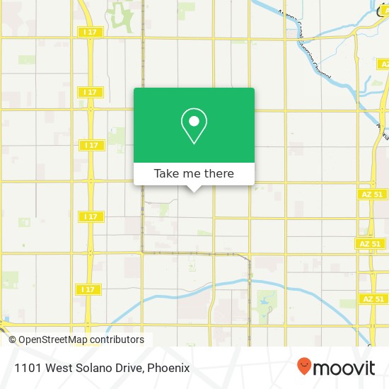 1101 West Solano Drive map