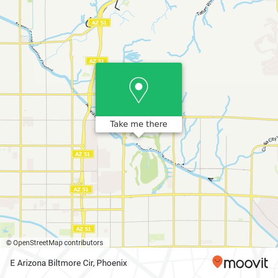 E Arizona Biltmore Cir map