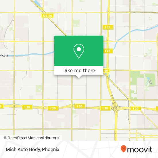 Mich Auto Body map