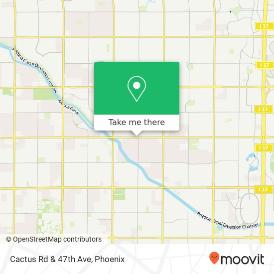 Cactus Rd & 47th Ave map