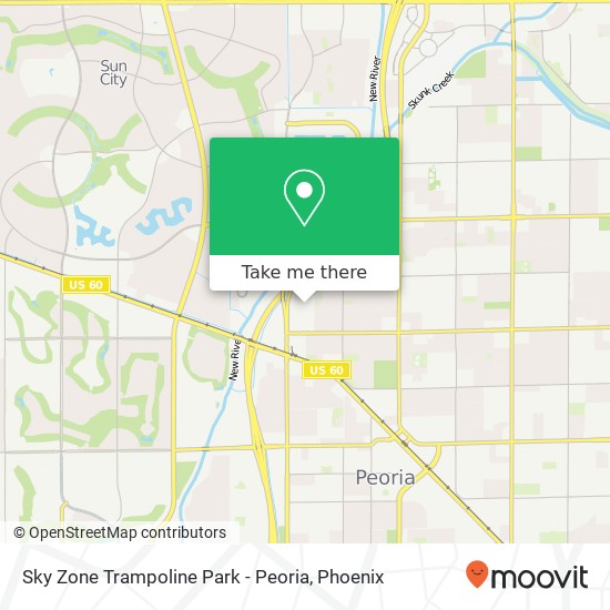 Sky Zone Trampoline Park - Peoria map