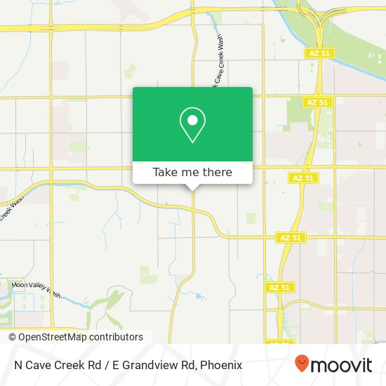 N Cave Creek Rd / E Grandview Rd map