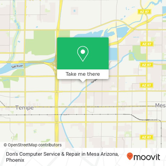 Don's Computer Service & Repair in Mesa Arizona map