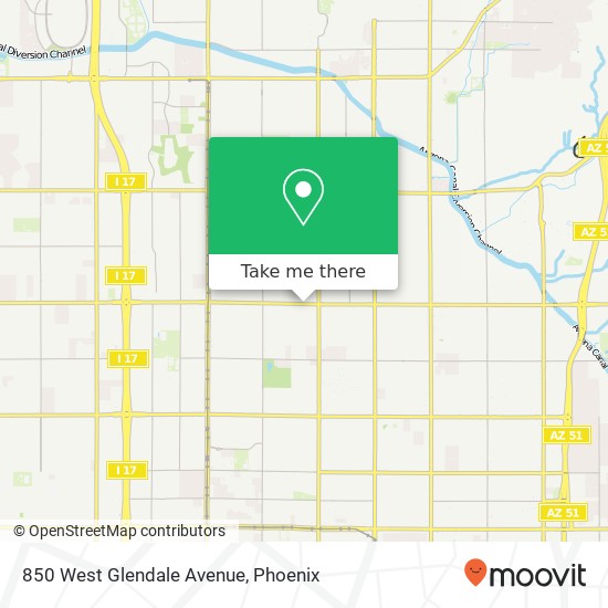 850 West Glendale Avenue map