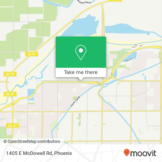 Mapa de 1405 E McDowell Rd