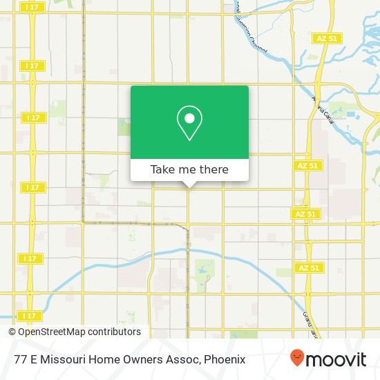 Mapa de 77 E Missouri Home Owners Assoc