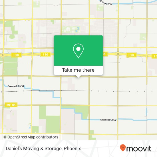 Daniel's Moving & Storage map