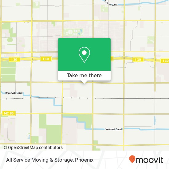 All Service Moving & Storage map