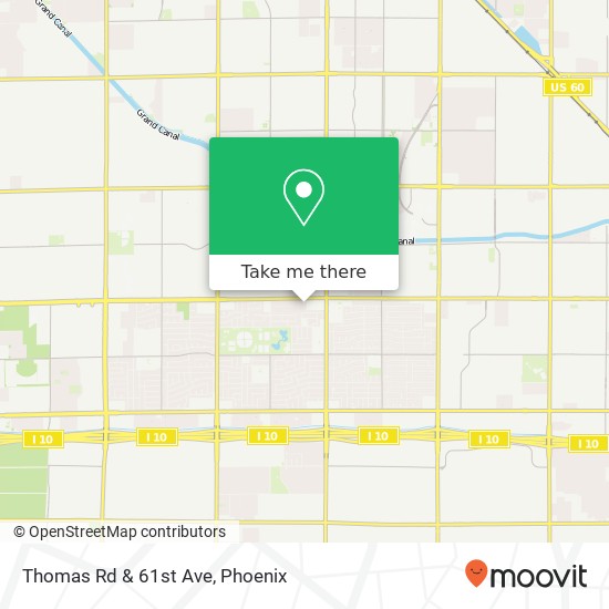 Thomas Rd & 61st Ave map