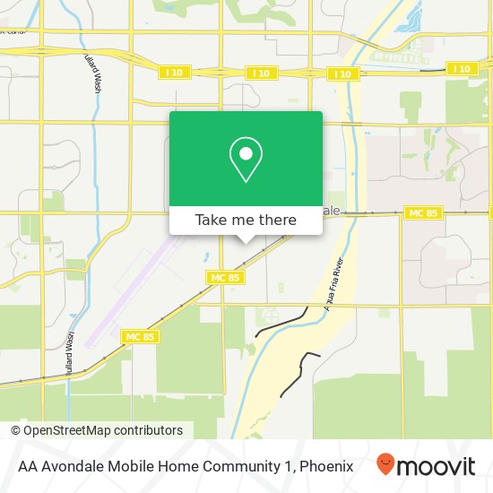 AA Avondale Mobile Home Community 1 map