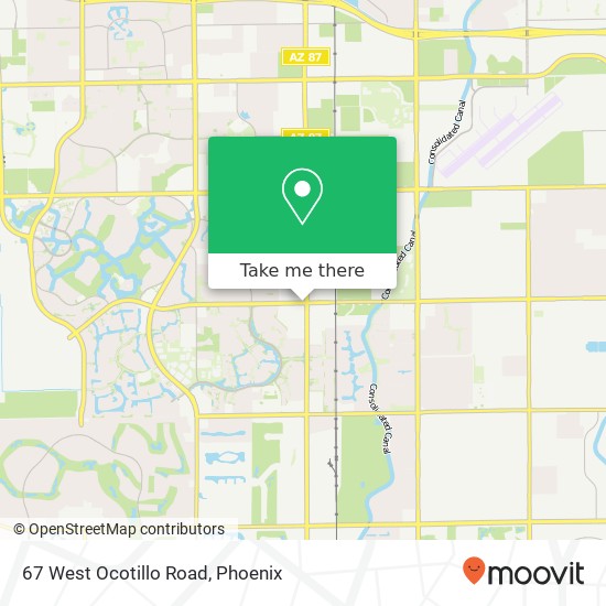 67 West Ocotillo Road map