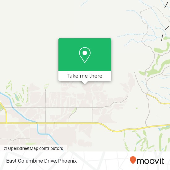 Mapa de East Columbine Drive