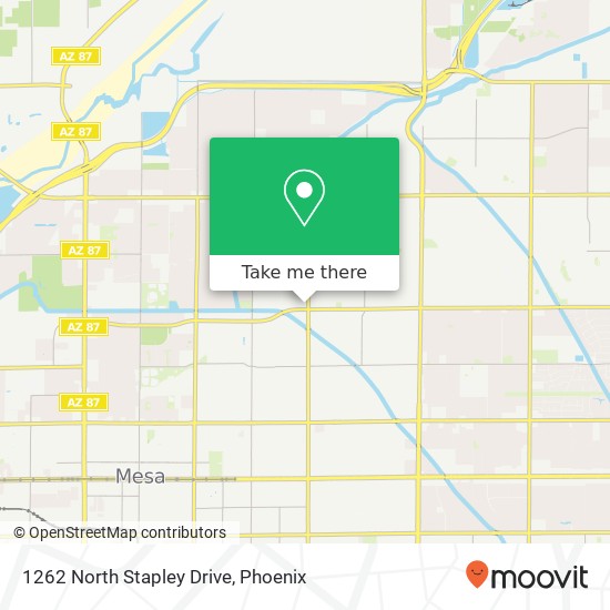1262 North Stapley Drive map