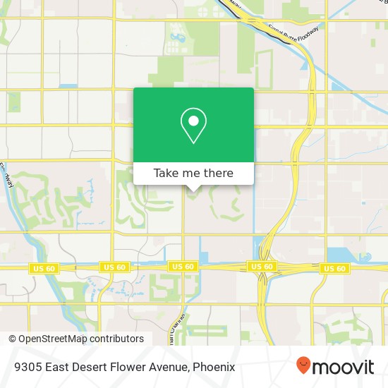 Mapa de 9305 East Desert Flower Avenue