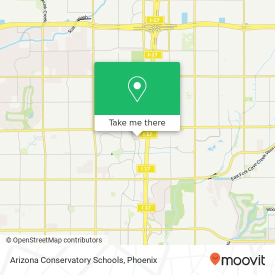 Arizona Conservatory Schools map