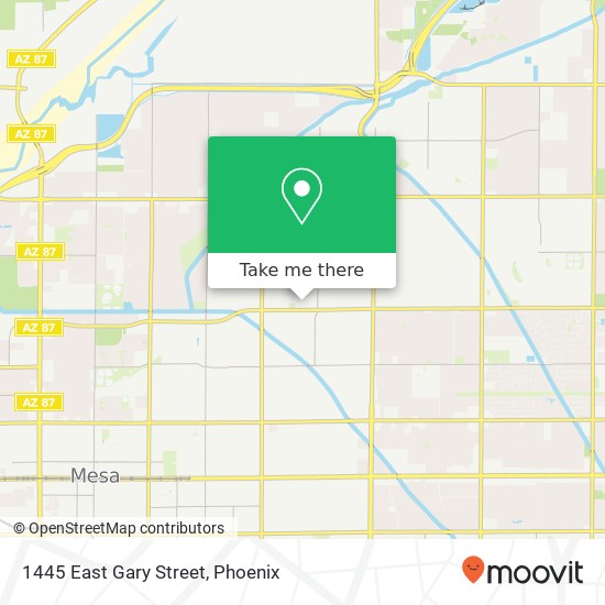 1445 East Gary Street map