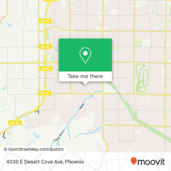 Mapa de 4330 E Desert Cove Ave