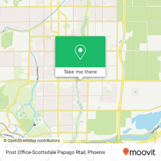 Post Office-Scottsdale Papago Rtail map