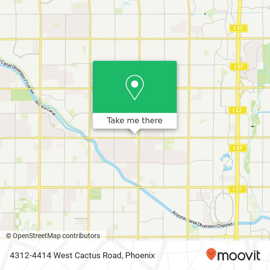 4312-4414 West Cactus Road map