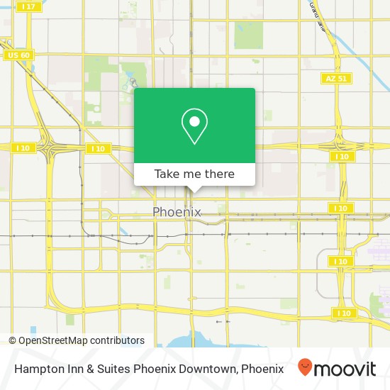 Hampton Inn & Suites Phoenix Downtown map