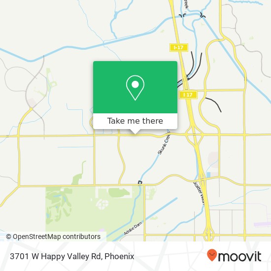 3701 W Happy Valley Rd map