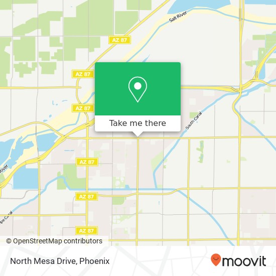 North Mesa Drive map