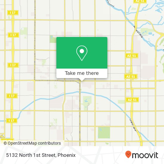Mapa de 5132 North 1st Street