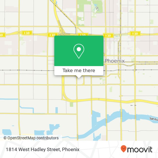 1814 West Hadley Street map