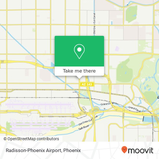 Radisson-Phoenix Airport map