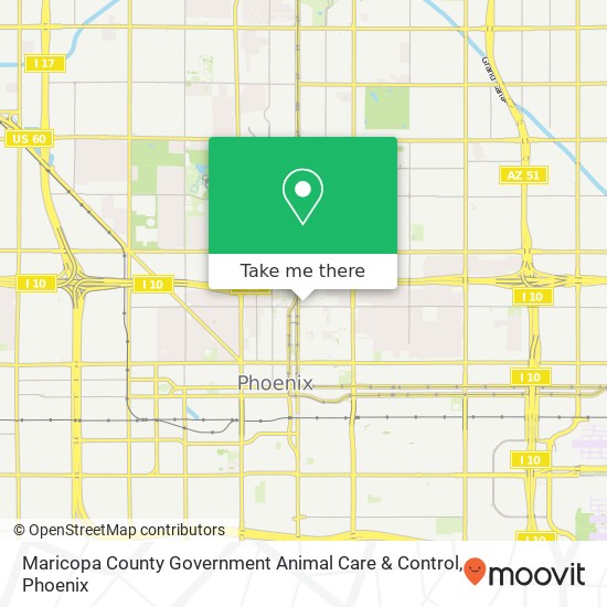 Mapa de Maricopa County Government Animal Care & Control