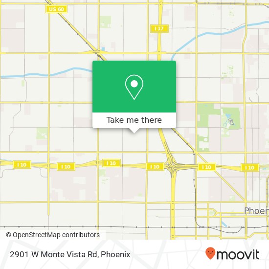 2901 W Monte Vista Rd map