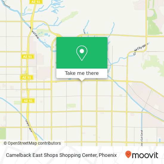 Mapa de Camelback East Shops Shopping Center