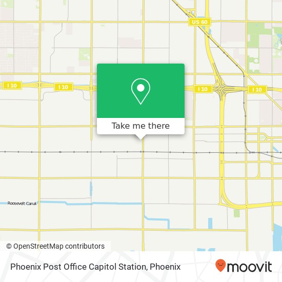 Phoenix Post Office Capitol Station map
