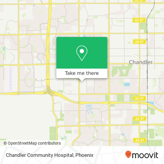 Mapa de Chandler Community Hospital