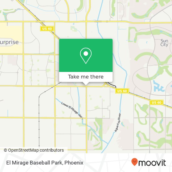 Mapa de El Mirage Baseball Park