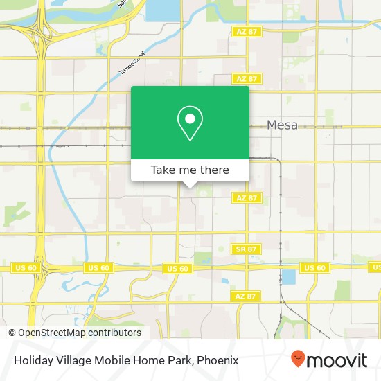 Holiday Village Mobile Home Park map