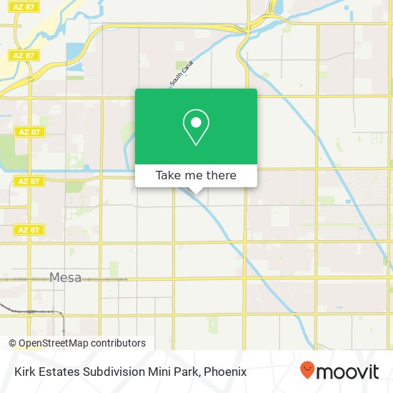 Kirk Estates Subdivision Mini Park map