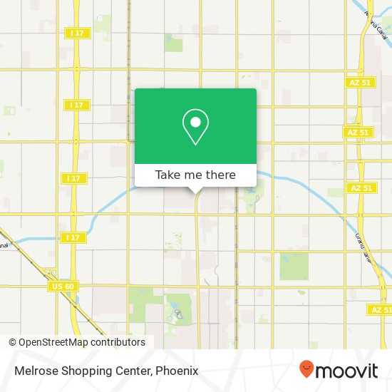 Melrose Shopping Center map
