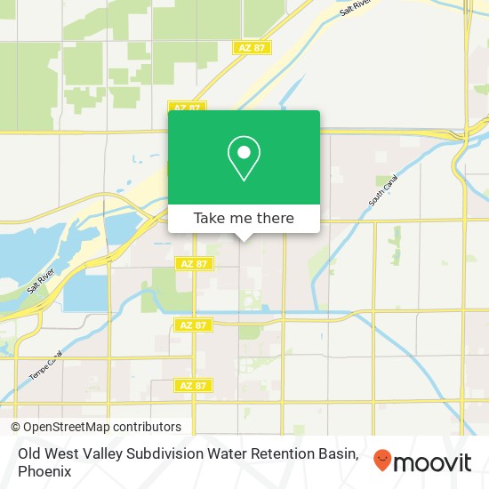 Mapa de Old West Valley Subdivision Water Retention Basin