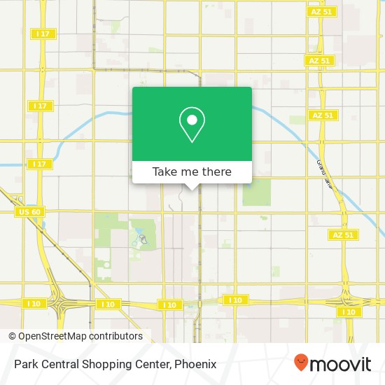 Park Central Shopping Center map