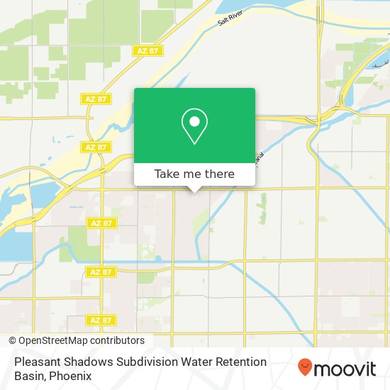 Pleasant Shadows Subdivision Water Retention Basin map