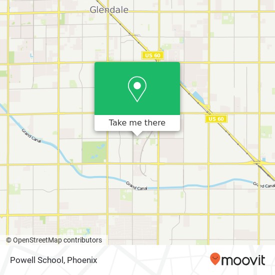 Powell School map