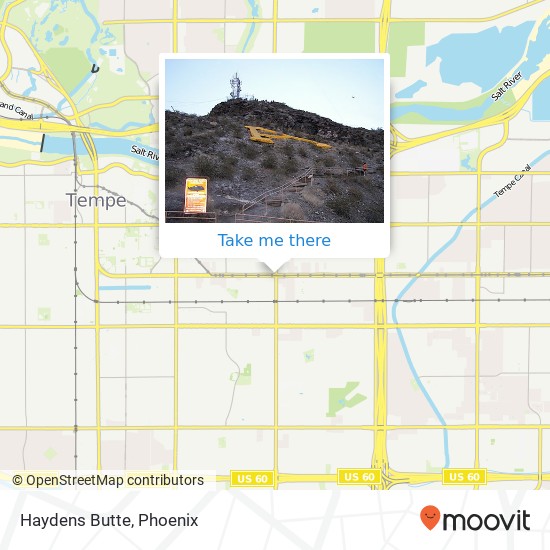 Haydens Butte map