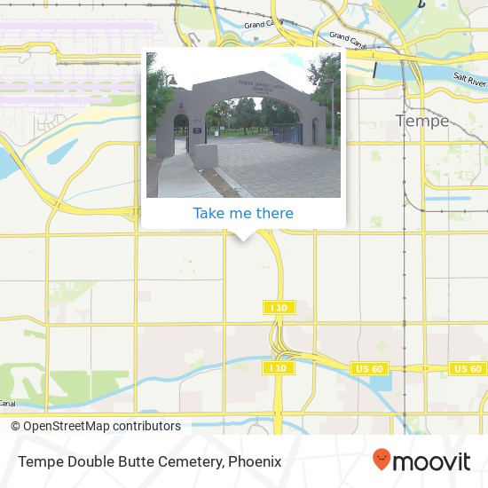 Tempe Double Butte Cemetery map