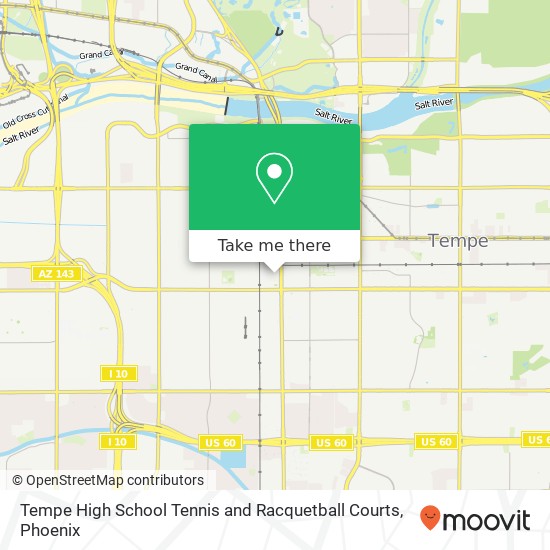 Mapa de Tempe High School Tennis and Racquetball Courts