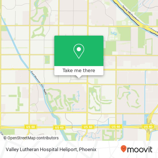 Valley Lutheran Hospital Heliport map