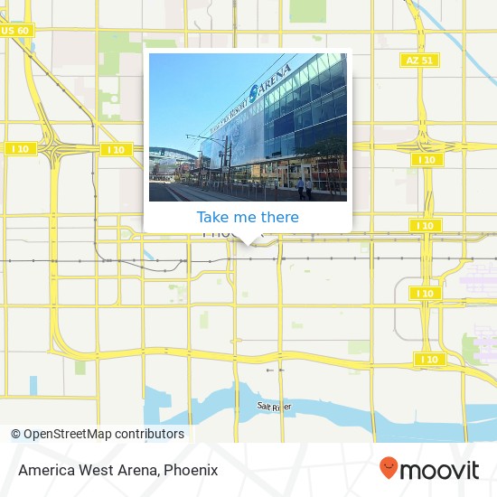 Mapa de America West Arena