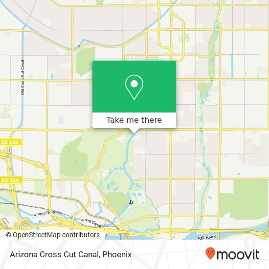 Arizona Cross Cut Canal map