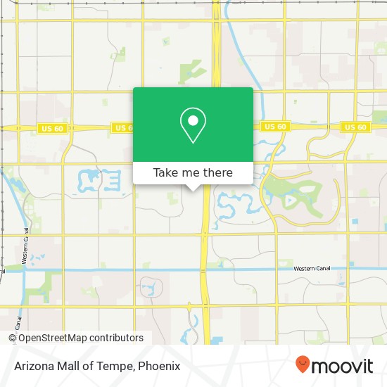 Mapa de Arizona Mall of Tempe