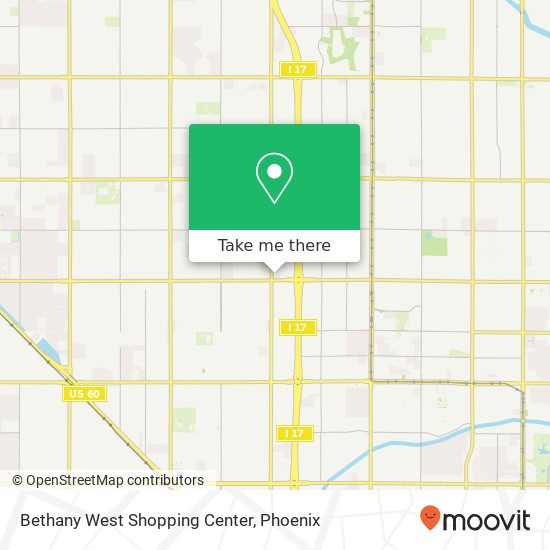 Mapa de Bethany West Shopping Center